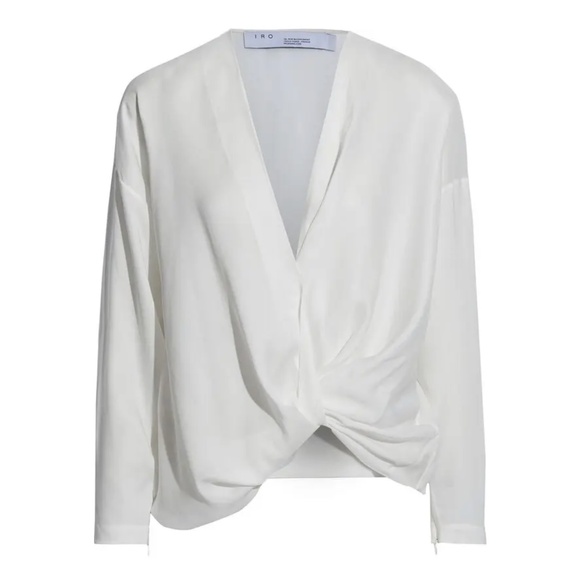 IRO PARIS  Ednye Draped Lyocell Top - Picture 1 of 6